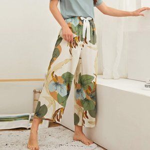 NWOT Floral Print Wide Leg PJ Pants